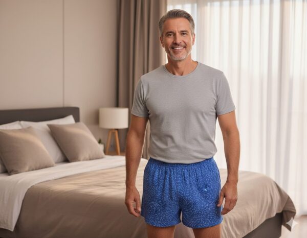 Модель мужские семейные трусы синие конфети