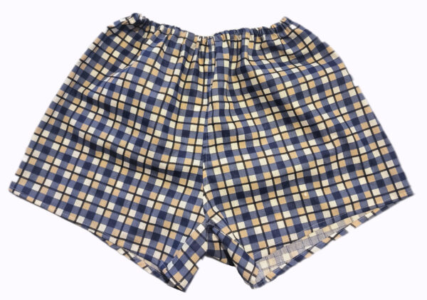 Мужские трусы клетка сине-бежевые